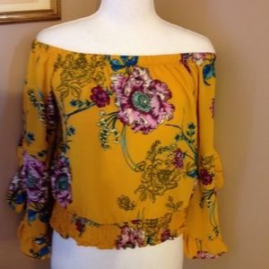 TIMING off the shoulder top/blouse.